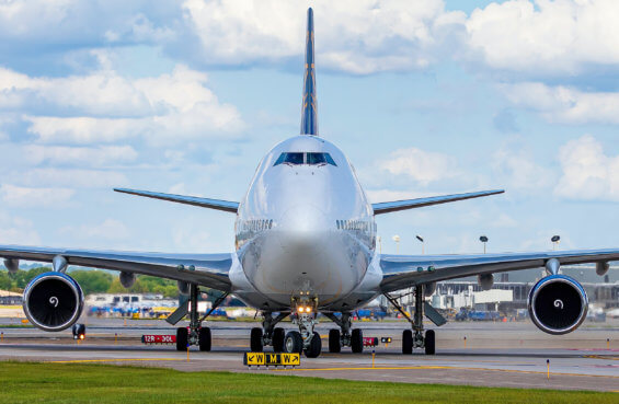 Aerial view of Alaskan airlines in Tacoma